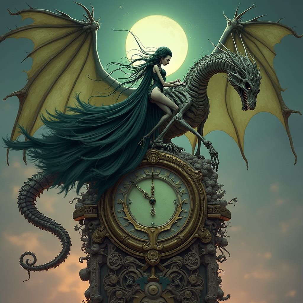 Skeletal Elven Dancer on Bone Clock Tower