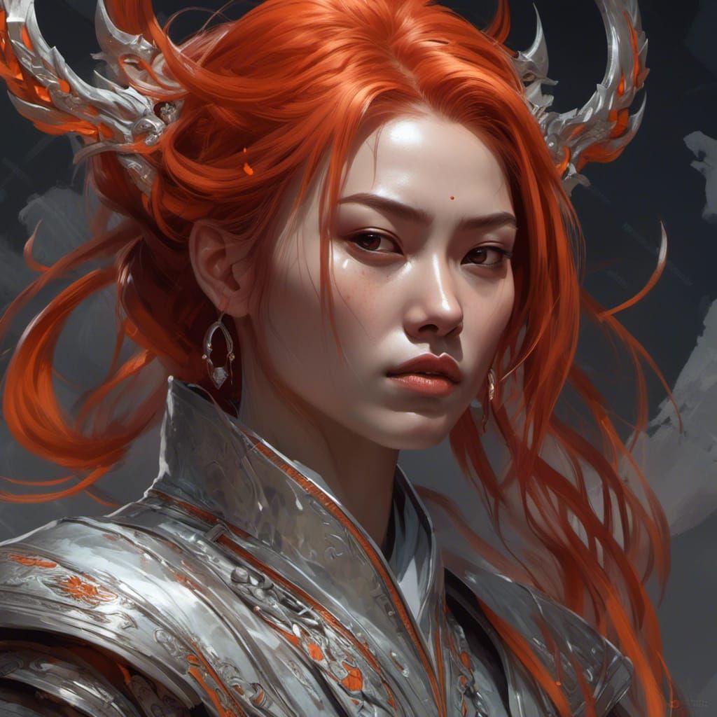 Sinister Asian Goddess in Ethereal Robes