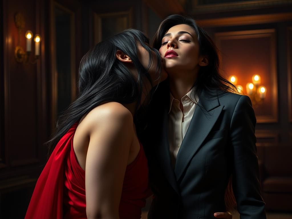 Elegant Vampire's Bite: A Cinematic Portrait