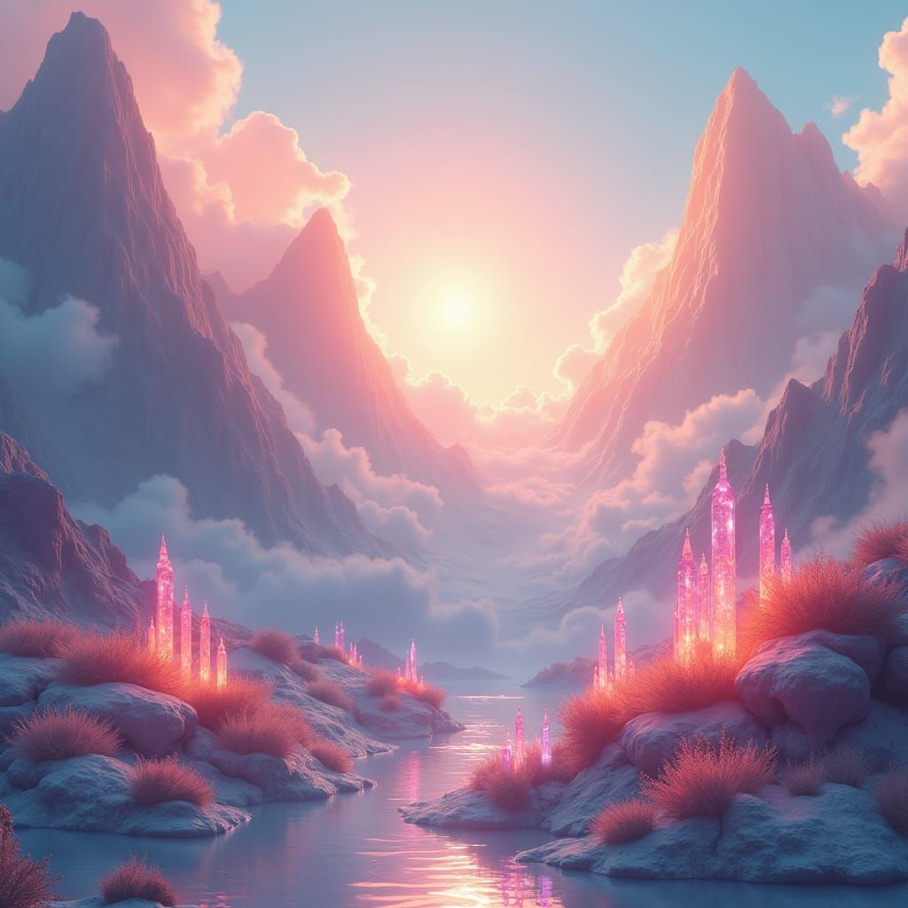Ethereal Dreamscapes: Lush, Vibrant, and Otherworldly