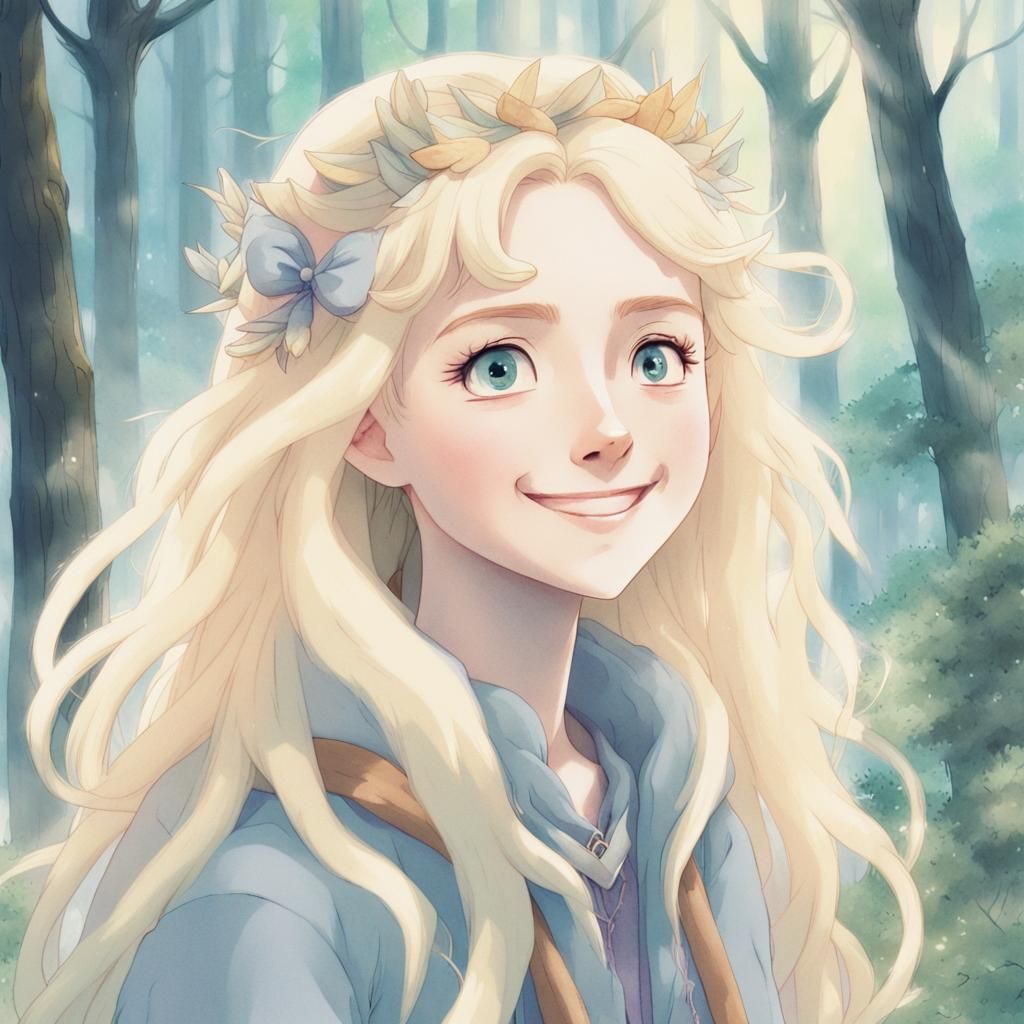 Luna Lovegood in Studio Ghibli Anime Style