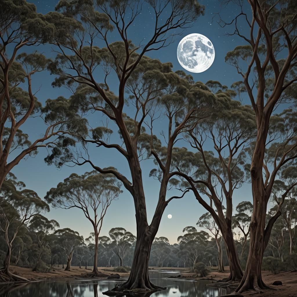 Magnificent  Blue gum trees(Eucalyptus globulus)