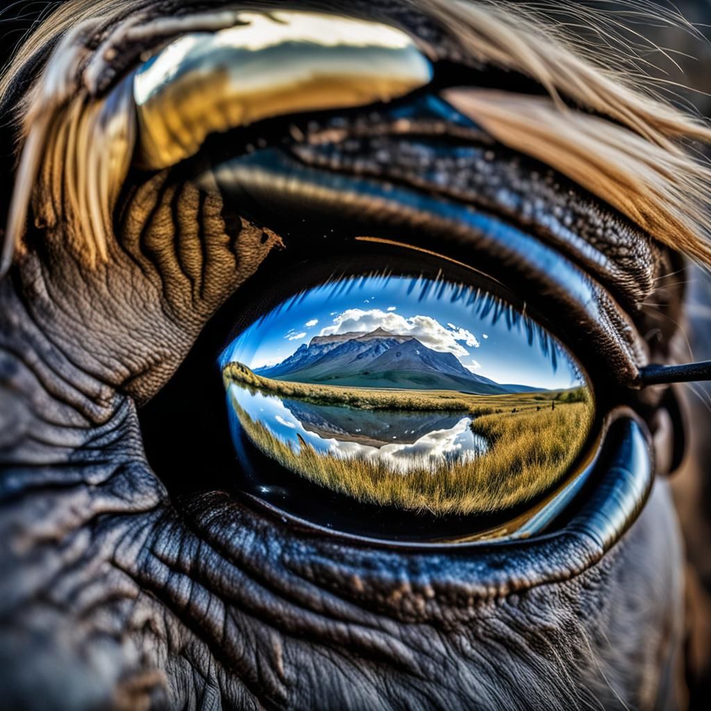 Buffalo Tears: Reflection Photography Close-Up