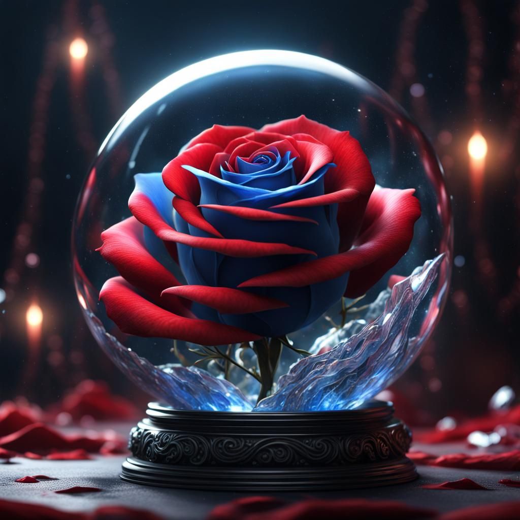 Rose in Crystal Ball: A Universe of Color