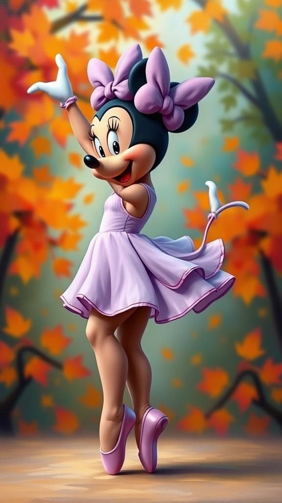 Ballet with Magic Minnie Pretty smiling Disney Minnie Mouse ...