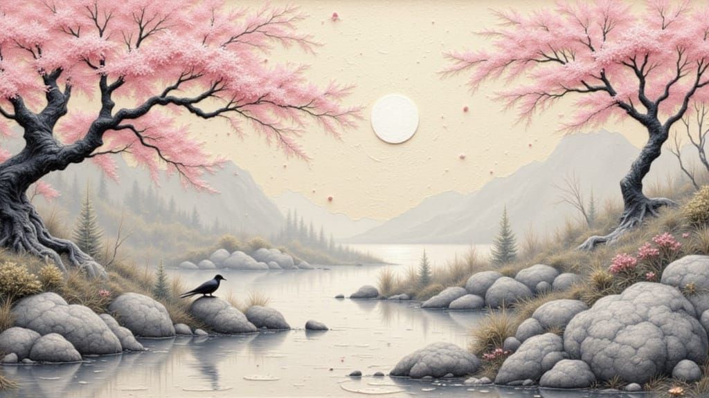 AI Generated Abstract Light and Shadow Play