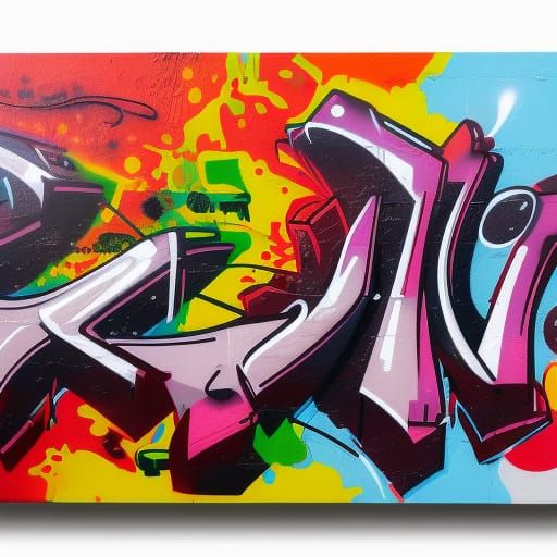 Colorful Graffiti Art with Oil Gouache Effects