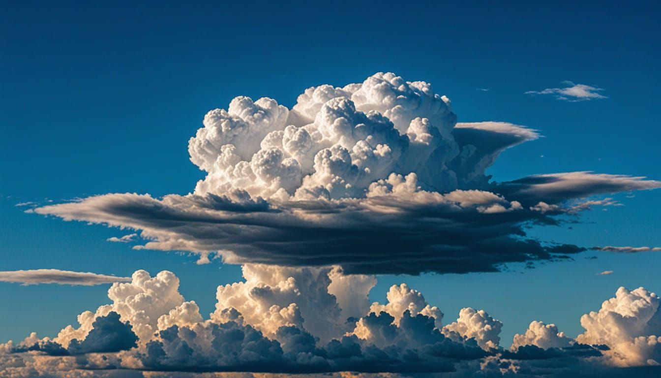 Clouds in a Blue Sky with Pareidolia