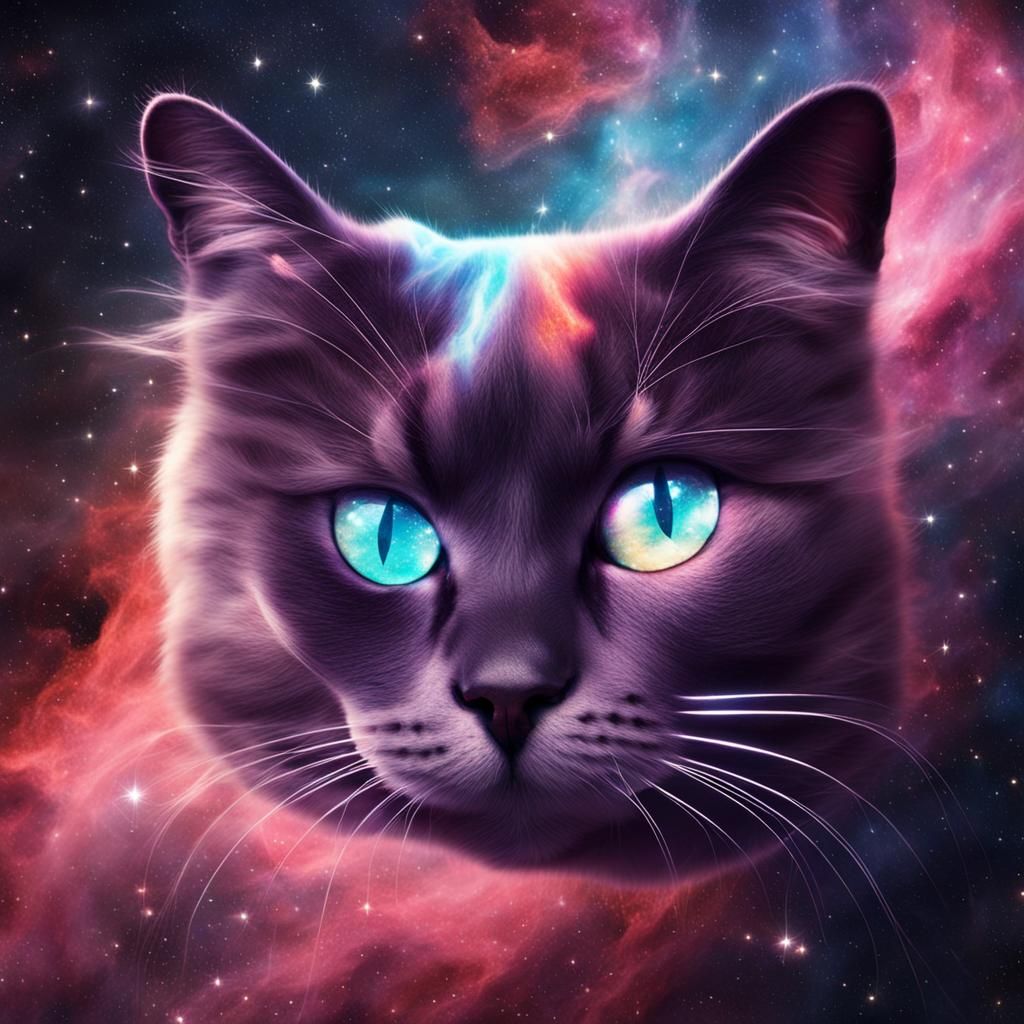 Nebula Cat: AI Generated Cosmic Feline
