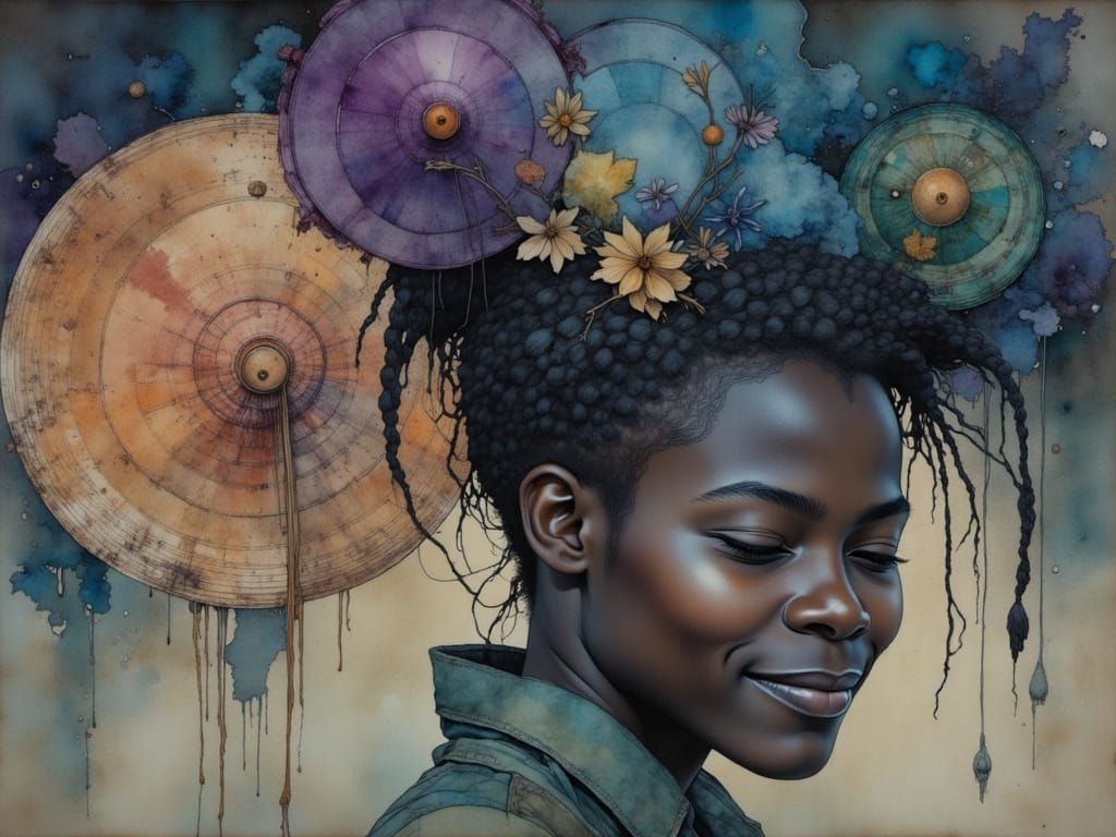 Portrait of a Mysterious Traveler in a Bizarre Landscape