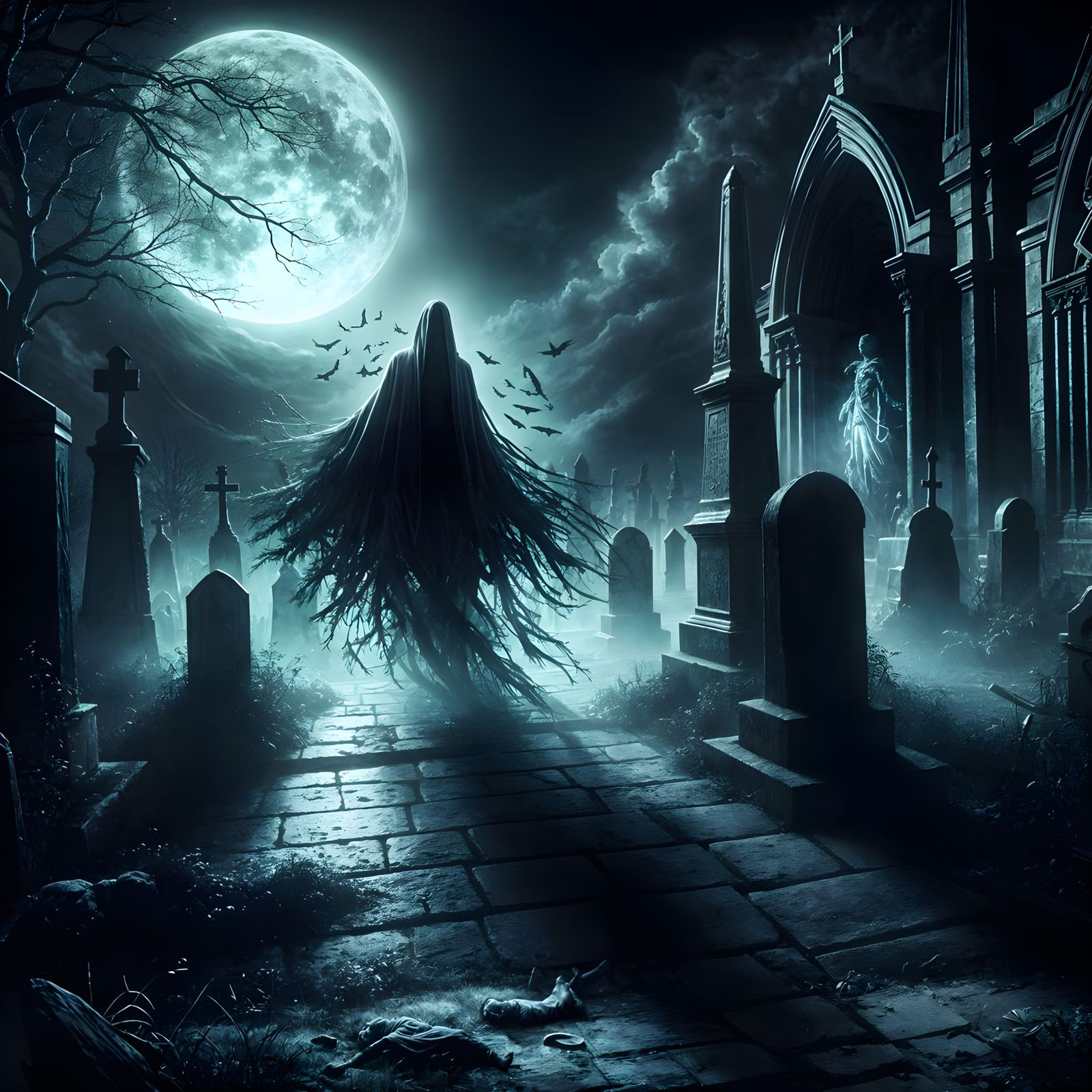 Grim Reaper Emerges: Dark Fairytale Concept Art