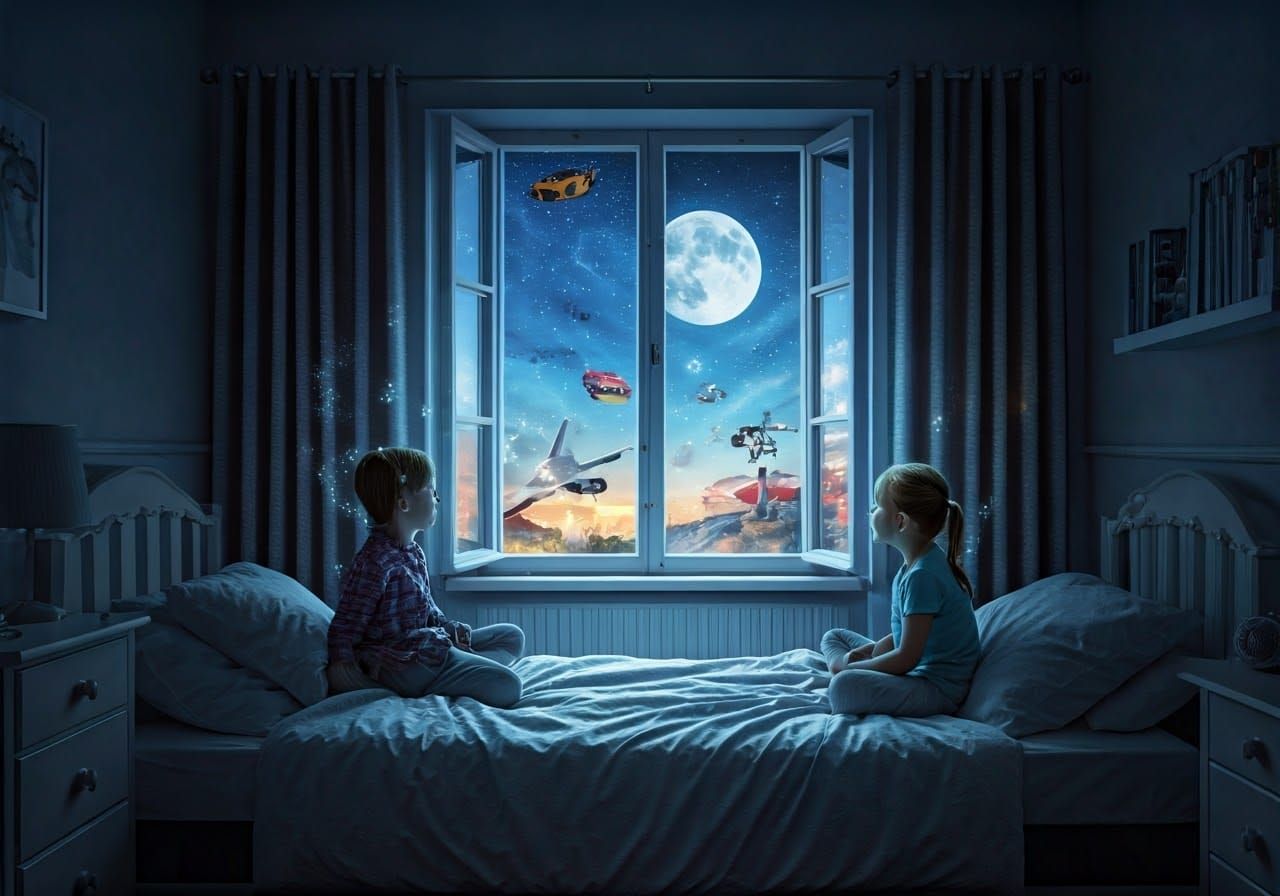 Children's Dreamscapes Merge with Fantasy Worlds