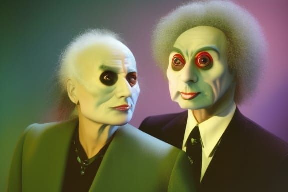 Goth Clown Guru in Macabre Surrealist Style