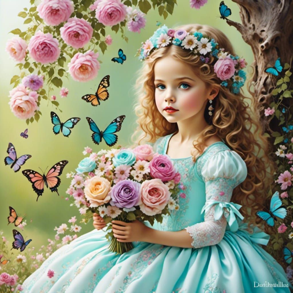 Cute Girl Portrait with Soft, Sweet Innocence