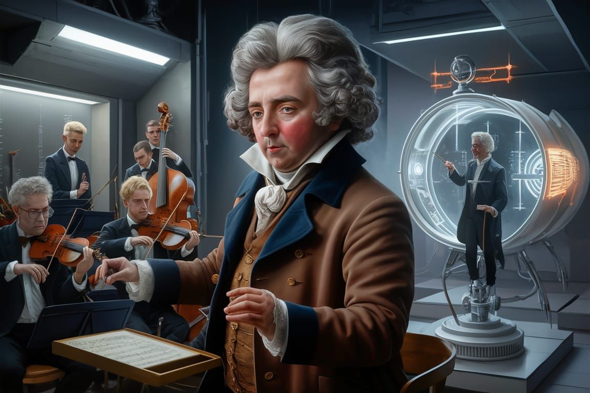Beethoven in Bootstrap Paradox: A Surreal Depiction