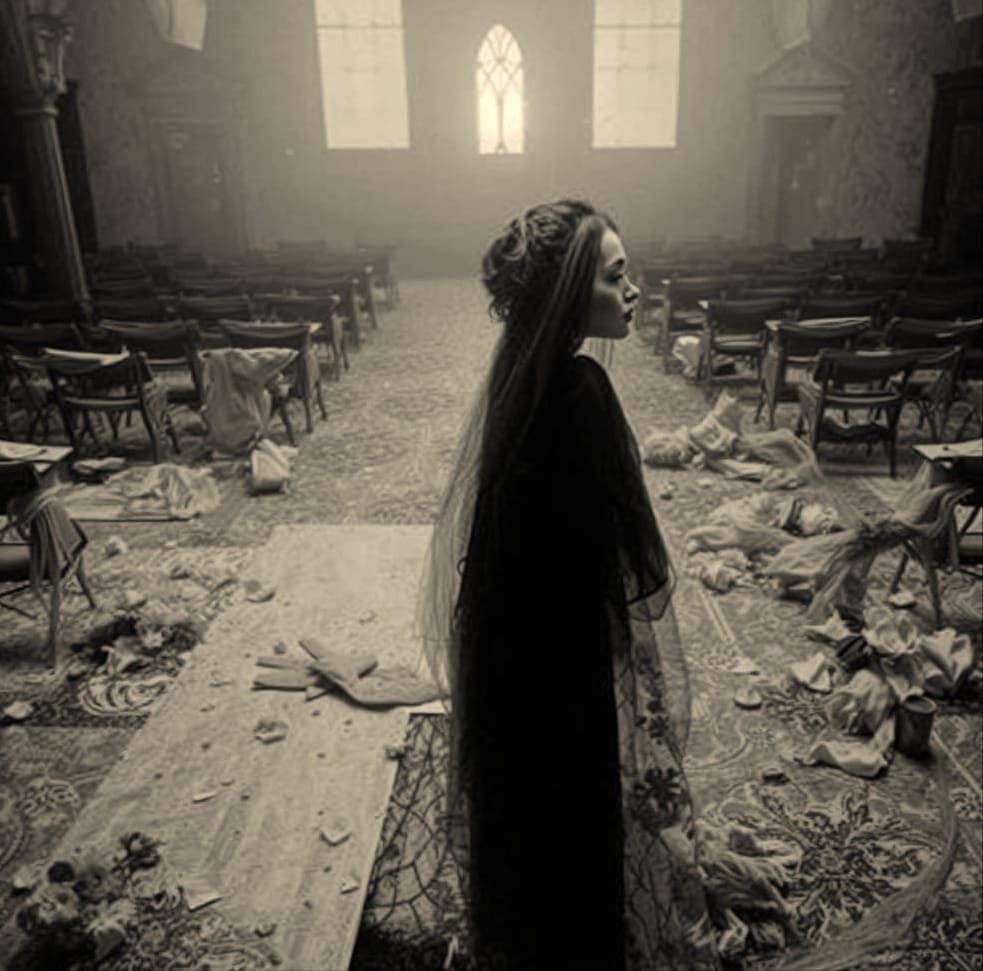 She was but a shadow of her former self after the wedding