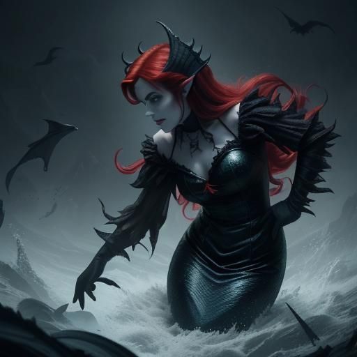 Evil Ariel: Dark Disney Grotesque Mermaid