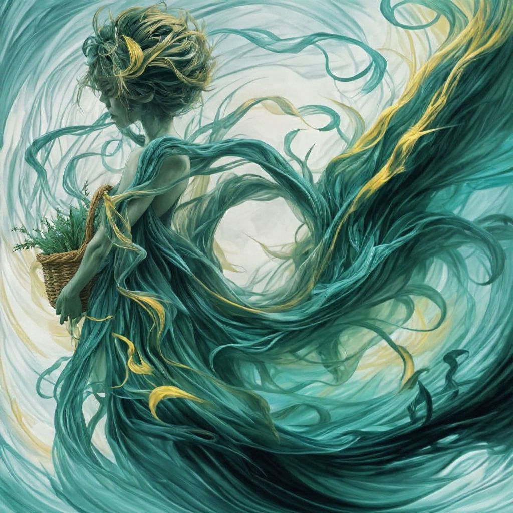 Fairy Dream Landscape in Abstract Oil Painting