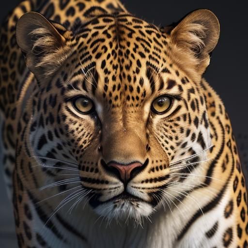 Leopard Portrait in Professional Photography Style