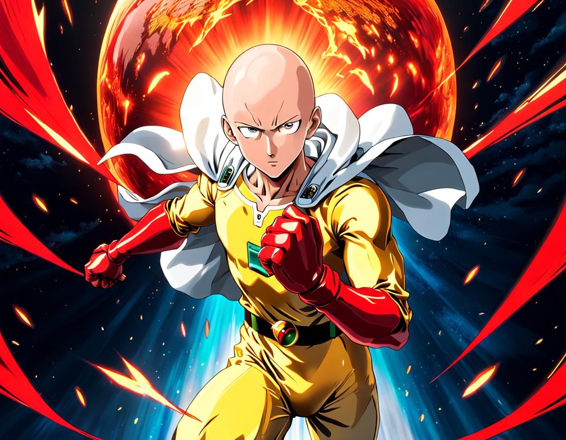 Hyperrealistic Portrait of Saitama with Intricate Details