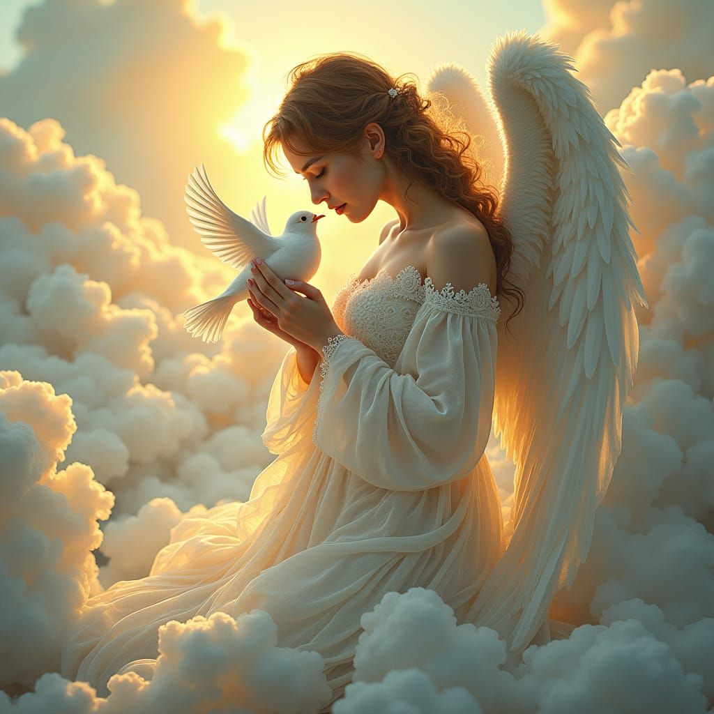 Angel and dove