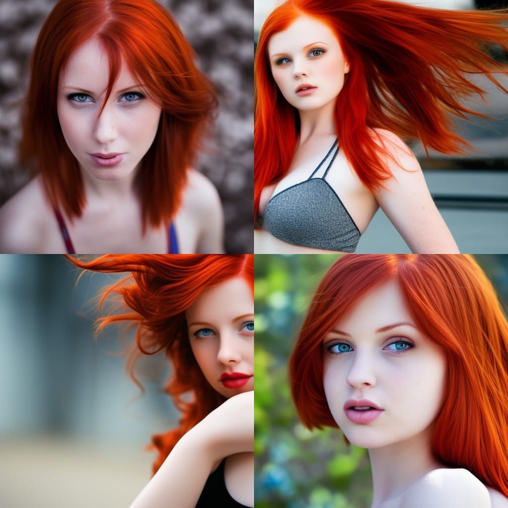 Vivid Redhead Portrait with Bokeh