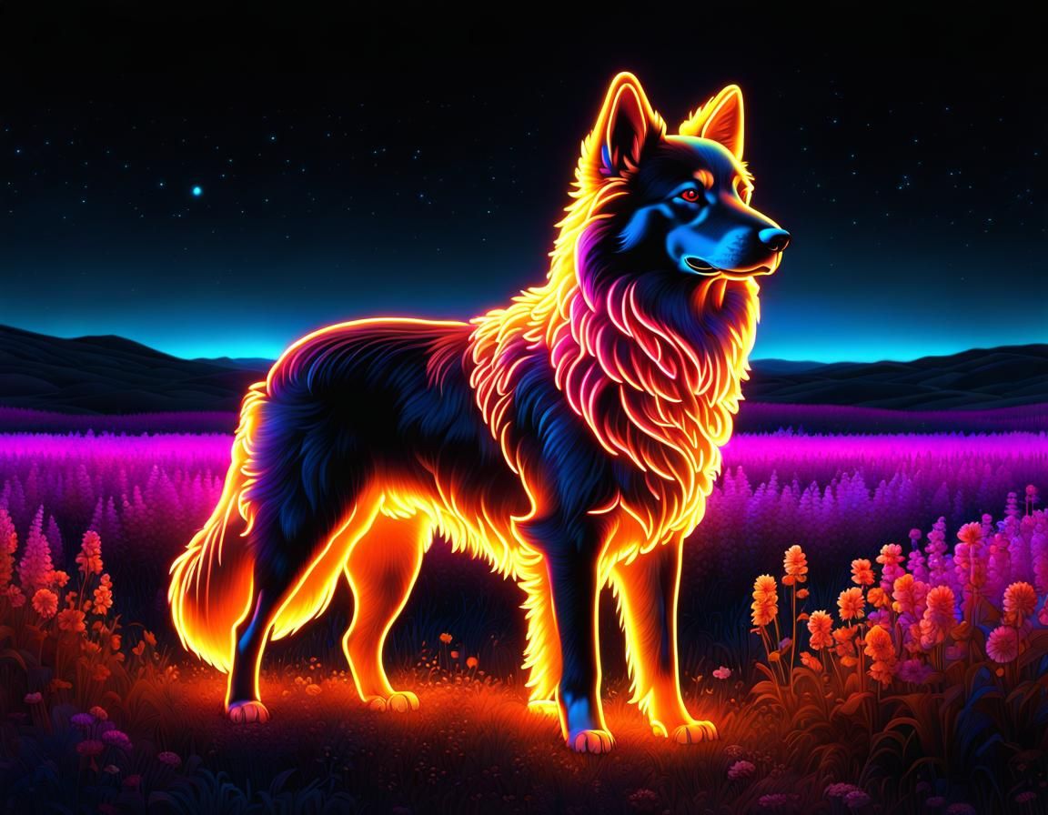 Neon dog