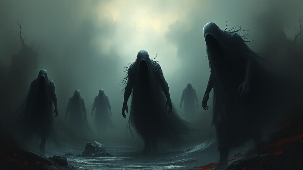 Shadowy Figures Invade Our World: Dark Fantasy Art