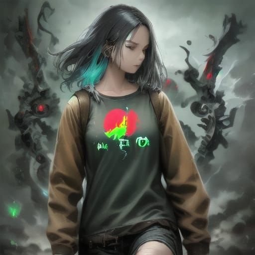 Dramatic Splash Art Concept Portrait