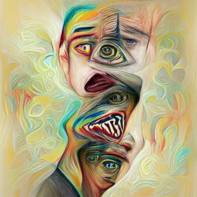 Abstract AI Generated Image of Schizophrenia