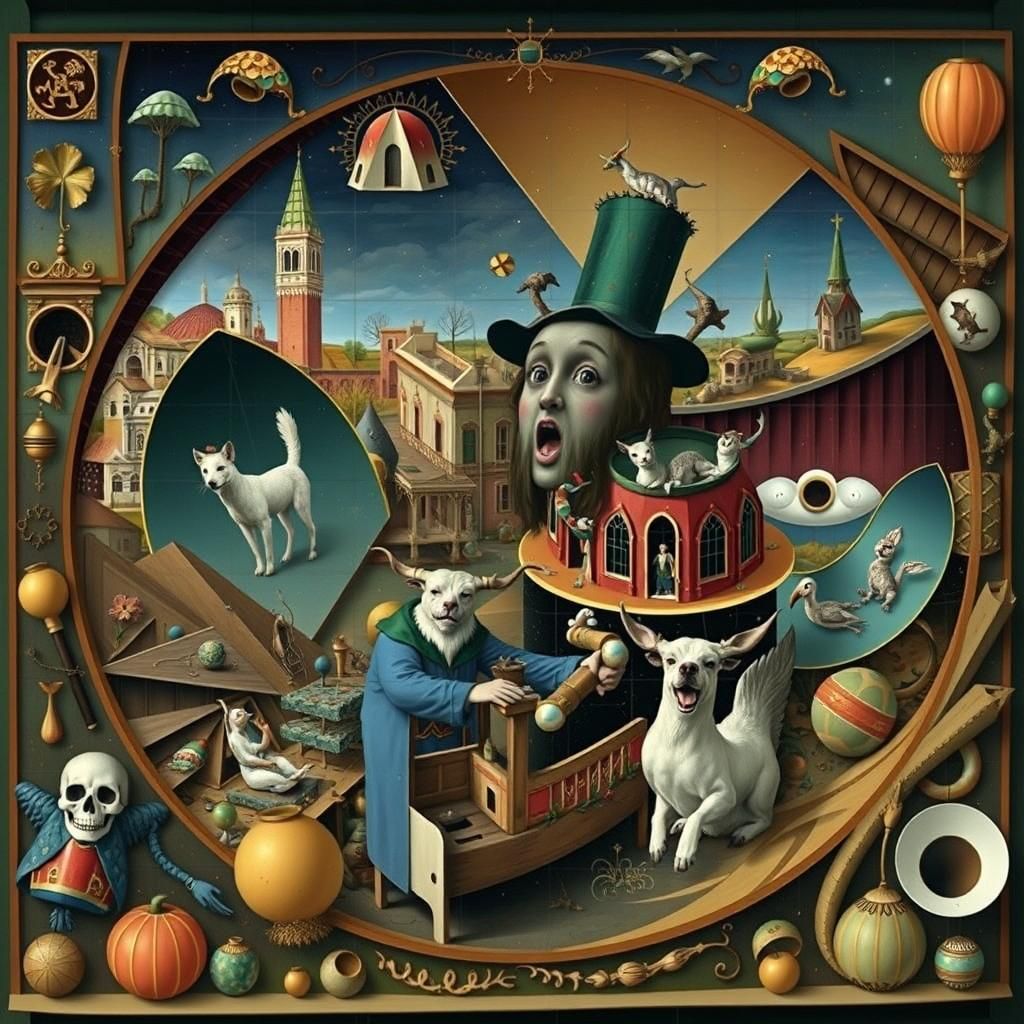 Vibrant Fractal Mandala in Digital Art Style