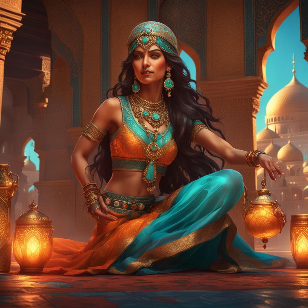 Arabian Nights Belly Dancers in Dynamic Lighting