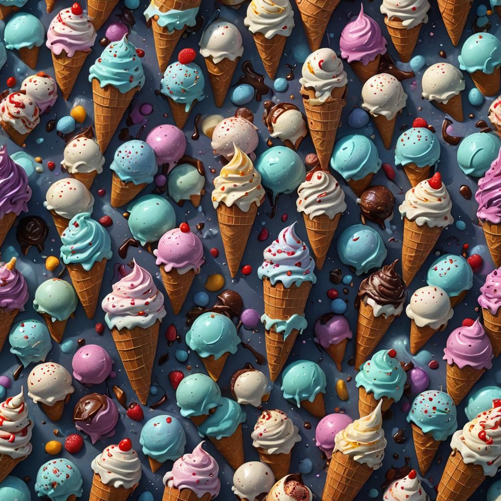 Detailed Ice Cream Matte Painting in 8K