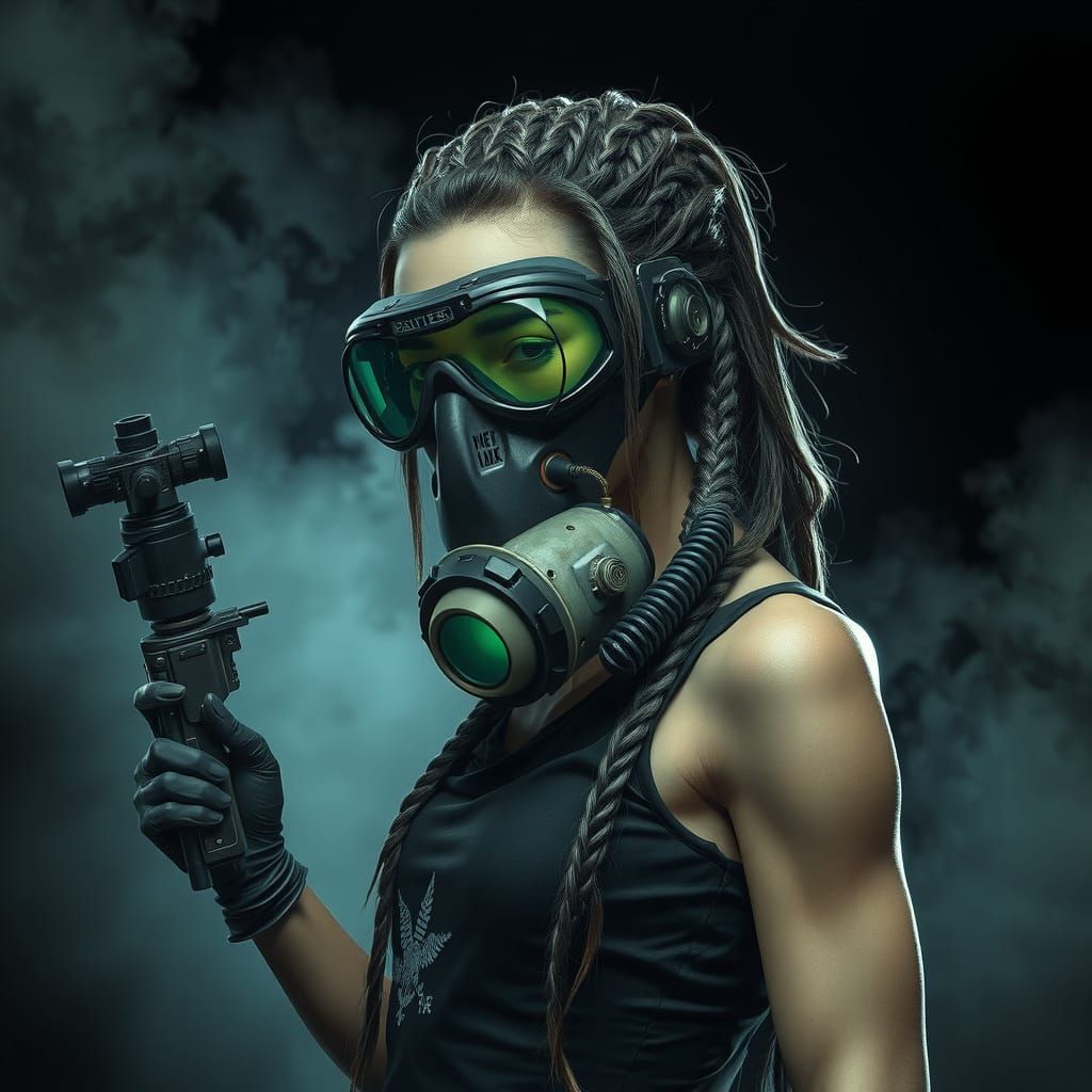 Specterlung: Woman in Futuristic Industrial Goggles