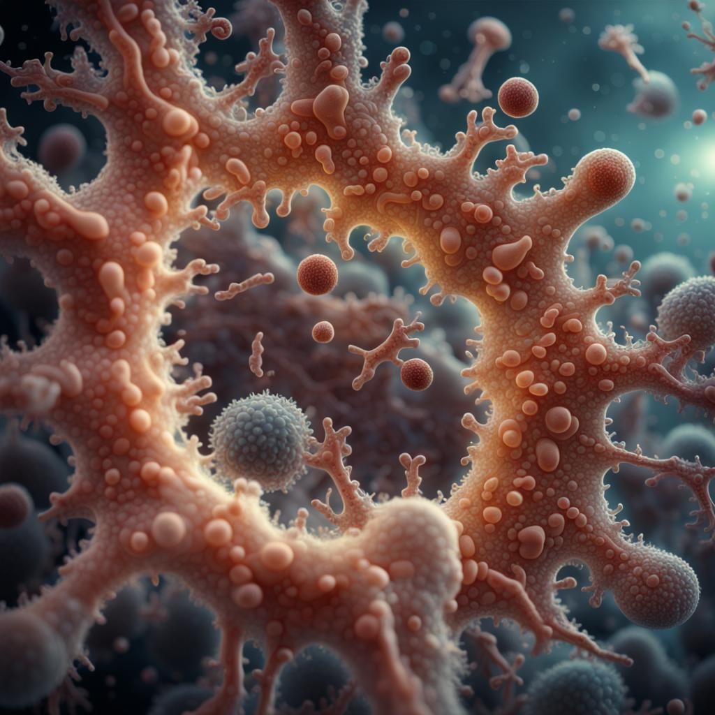 Microscopic Amoeba: Detailed Digital Matte Painting