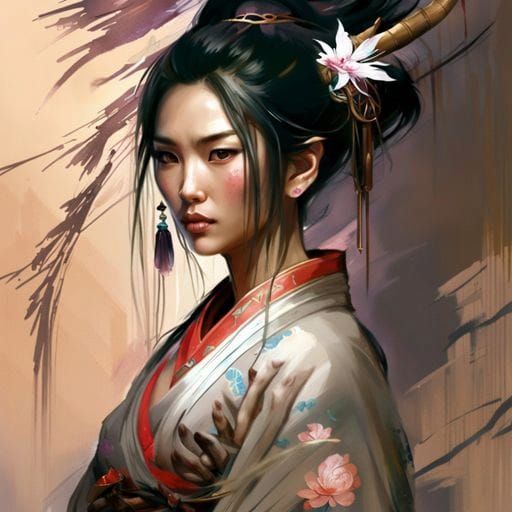 Asian Beauty in Royo Style