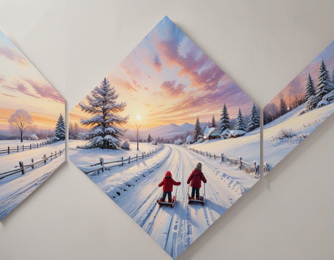 Impasto Merged Winter Landscapes