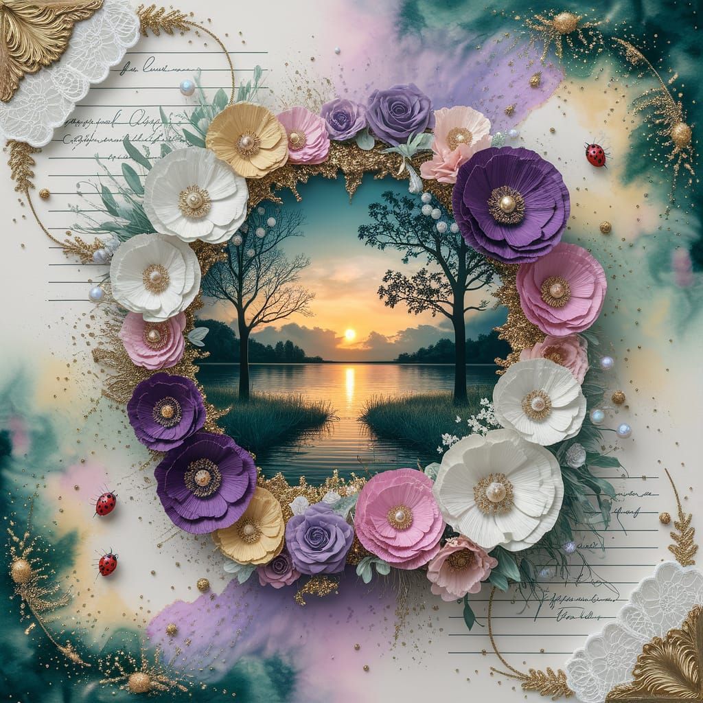 Enchanted Watercolor Floral Dreamscapes