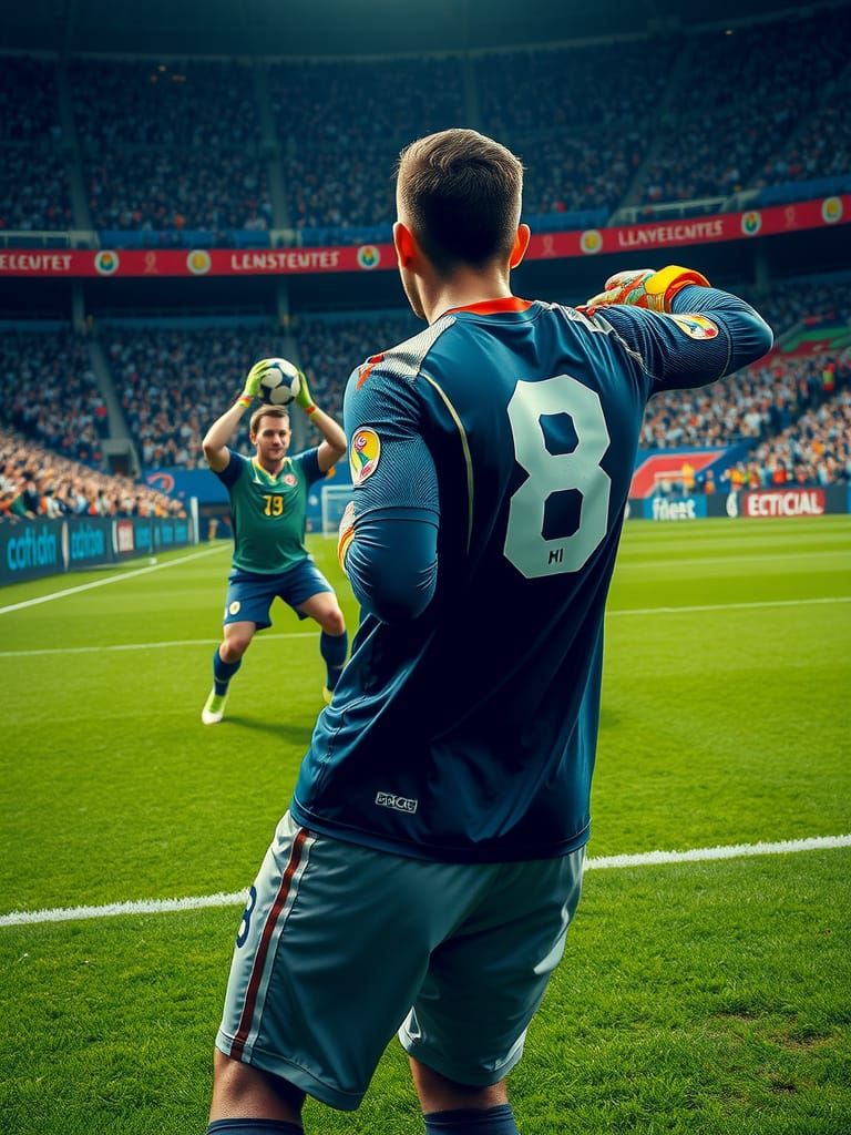 Hyper-Realistic Soccer Showdown in High-Tech Jerseys