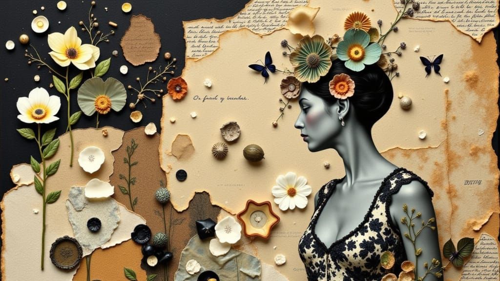 Fantasy Springtime: A Tactile, Layered Reverie