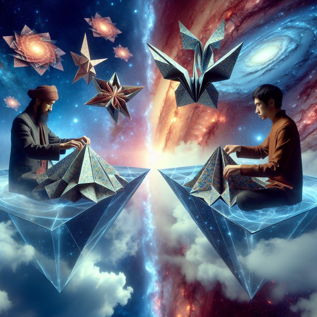 Origami Masters Shape Cosmic Reality in Mesmerising Scene