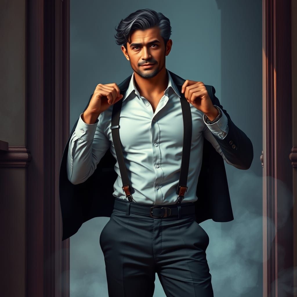 Magazine photoshoot of an older man