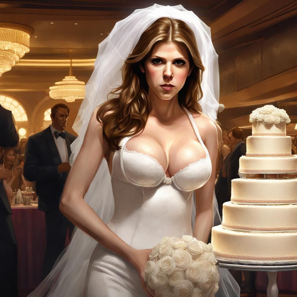 Bridal Showgirl with Wedding Cake: Art Nouveau Style