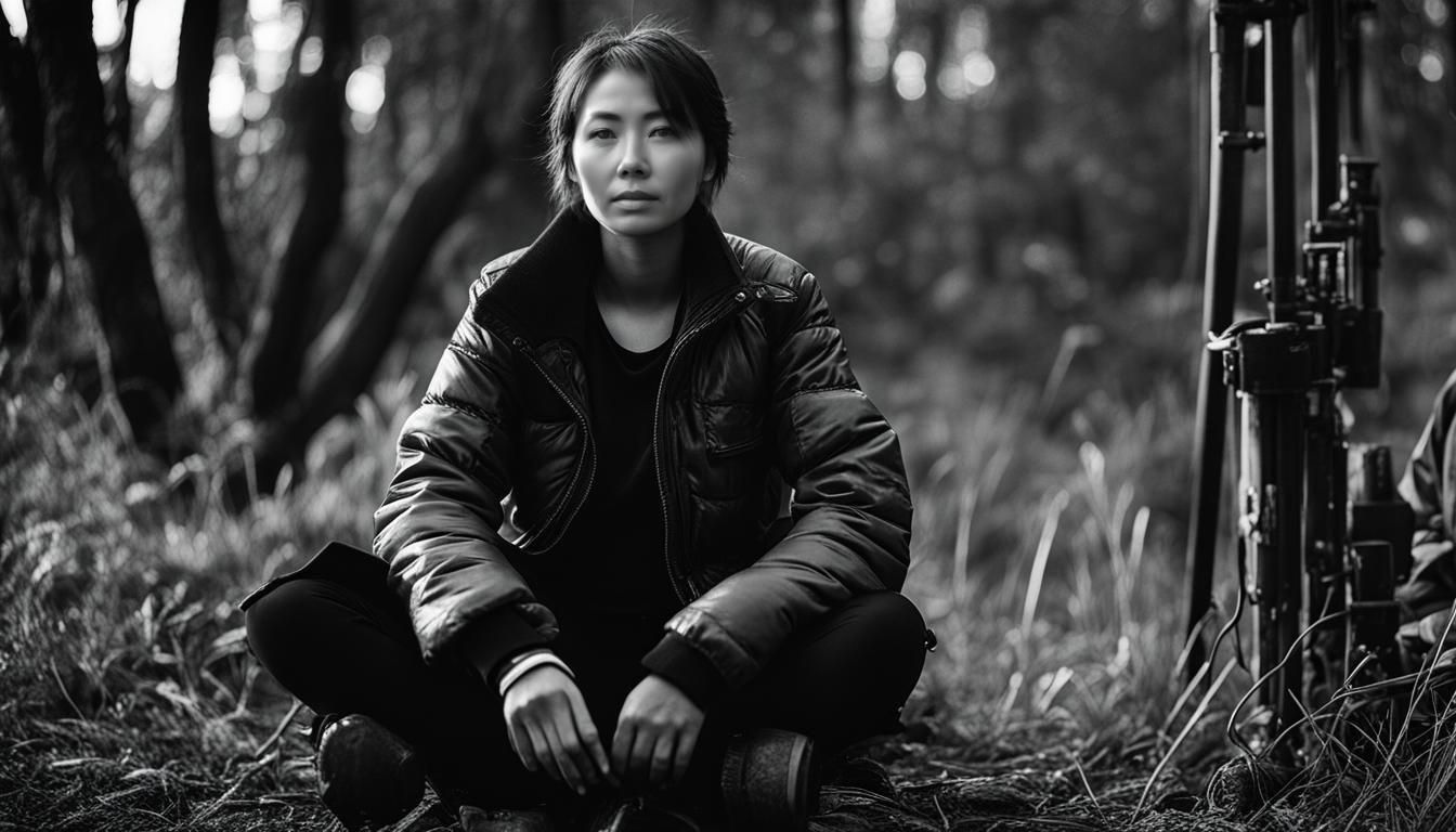 Dystopian Survivor in 2050: Black and White Photography