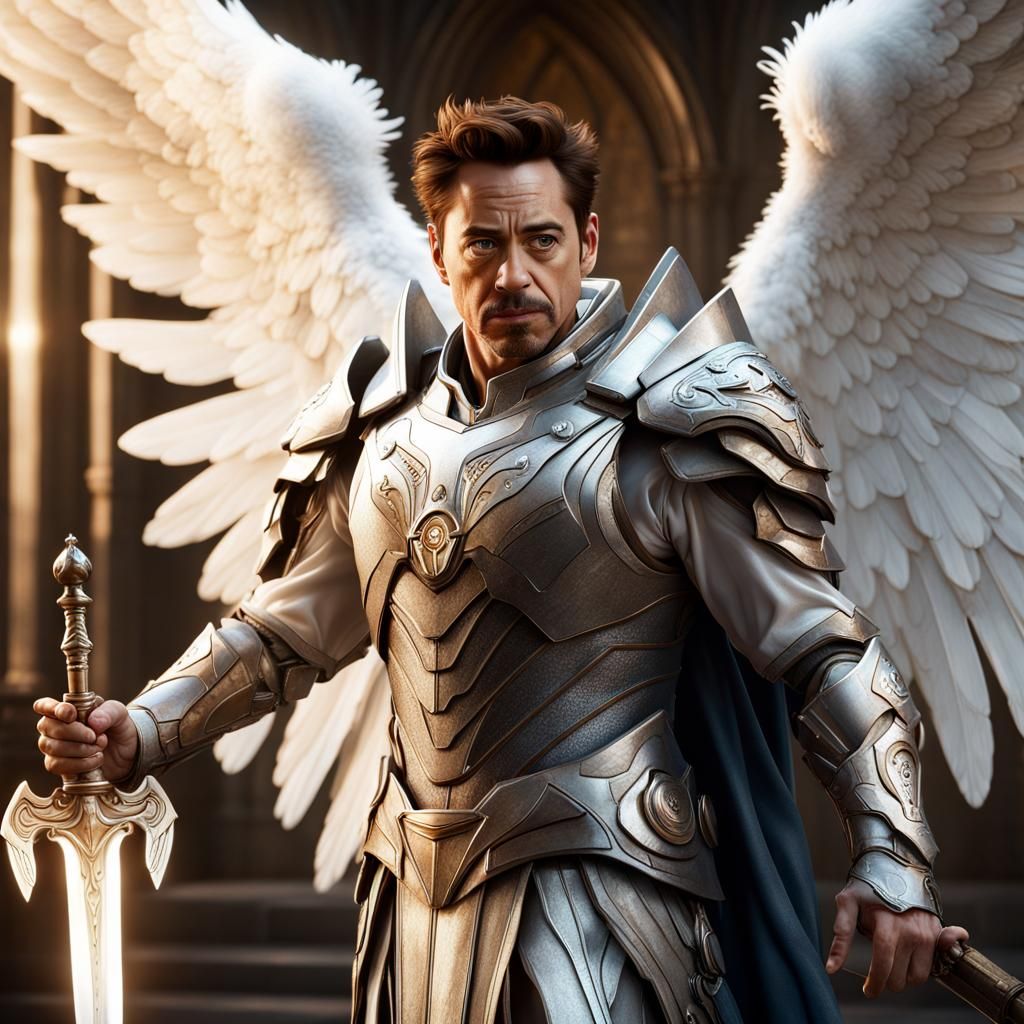 Angel with Silver Sword: Fantasy Concept Art