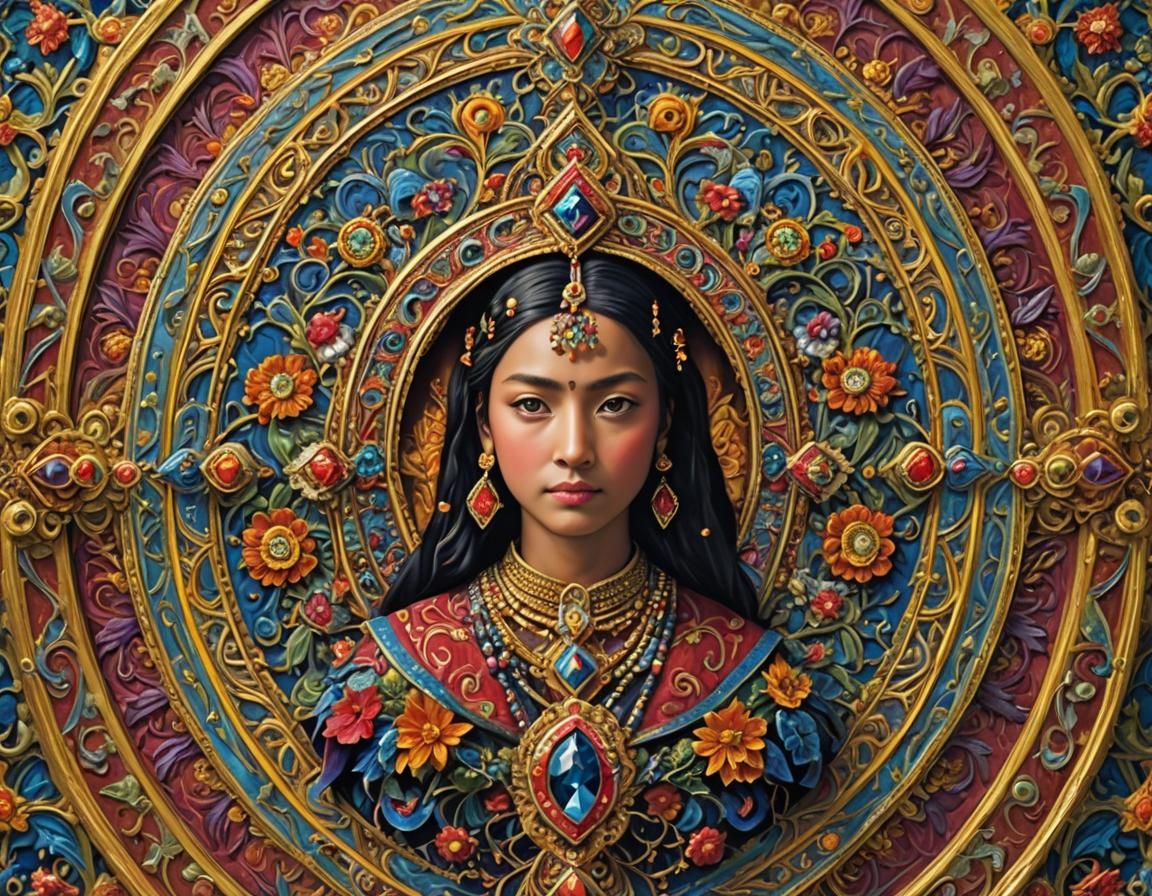 Impressionist Gouache Painting with Thick Brush Strokes