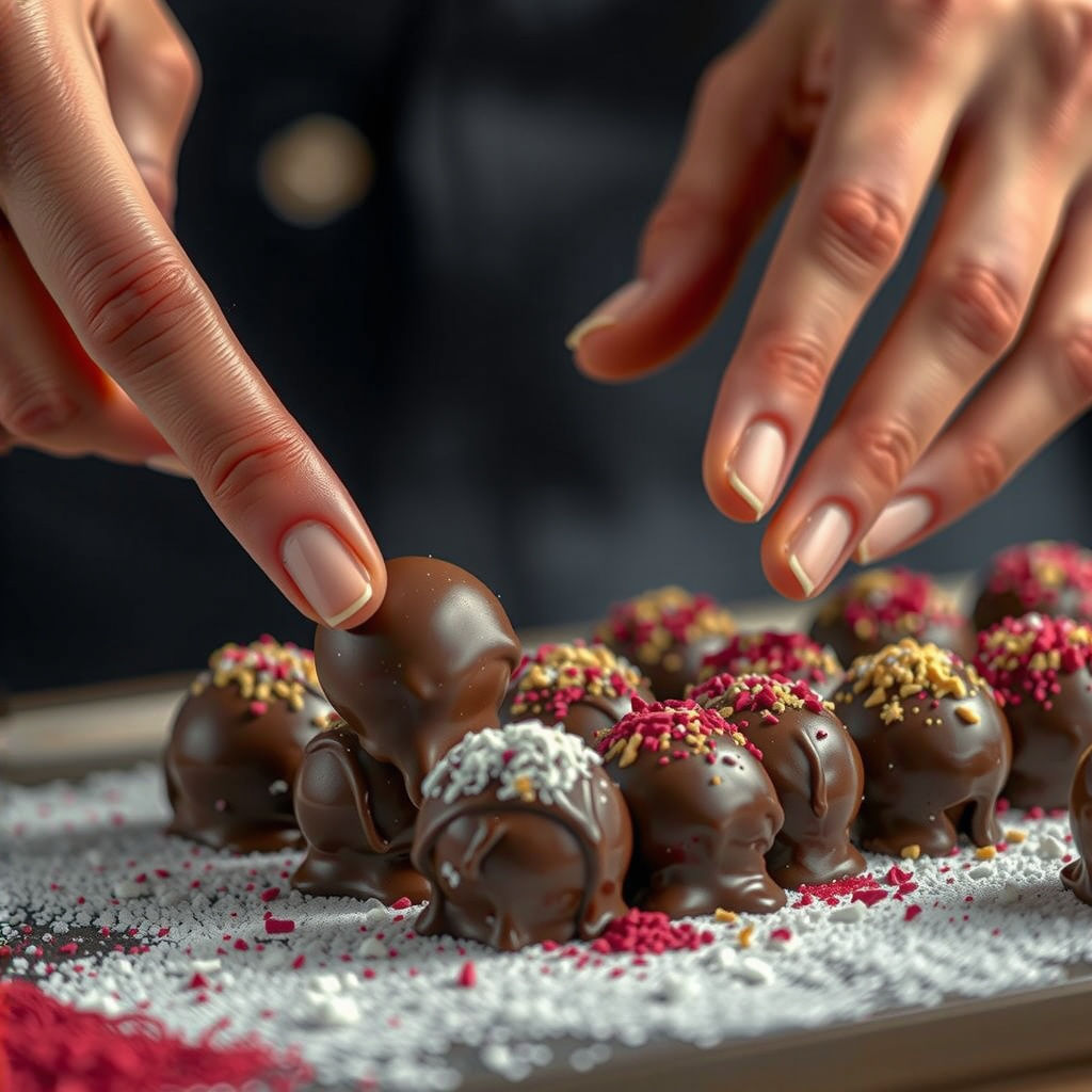 Hyperrealistic Chocolate Truffle Creation