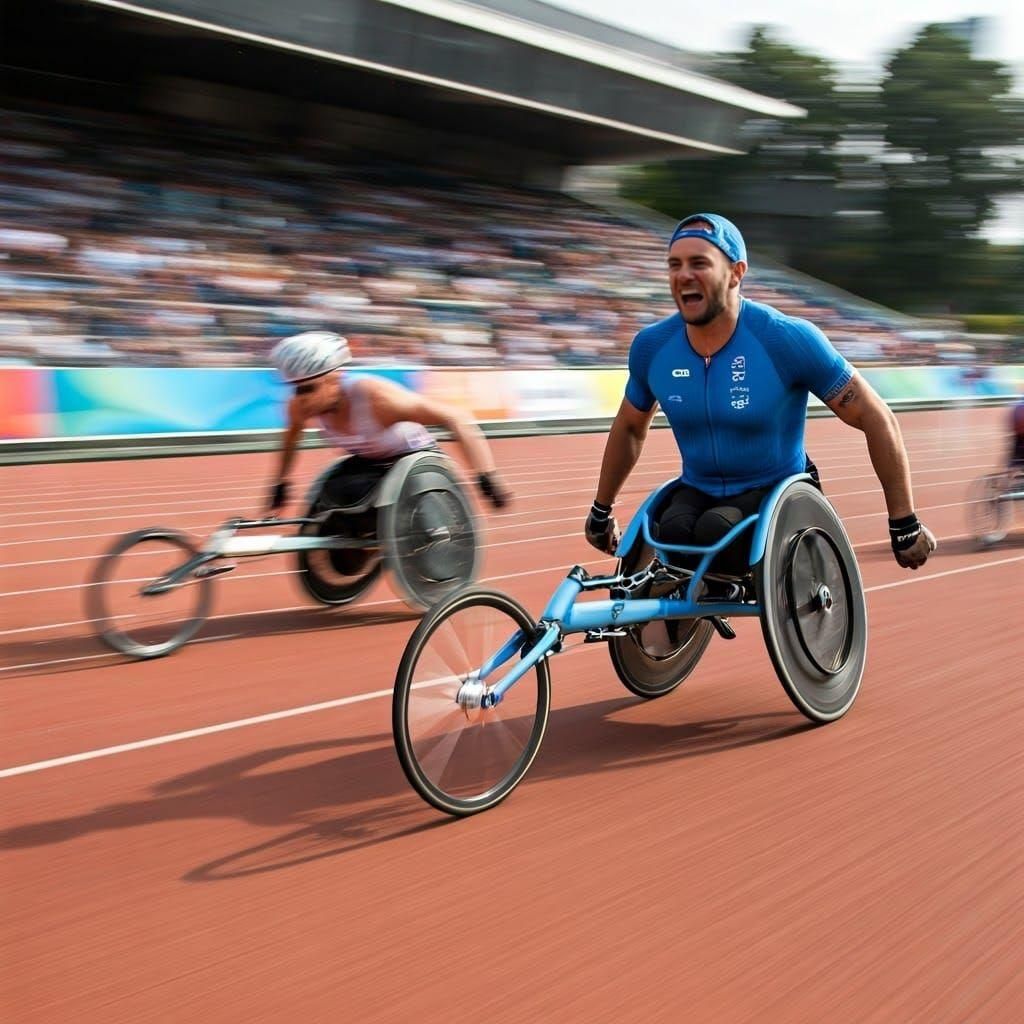 Para-Athlete Wins Wheelchair Race
