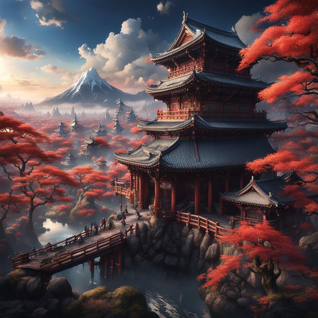 Fantastical Figures in Detailed Matte Painting