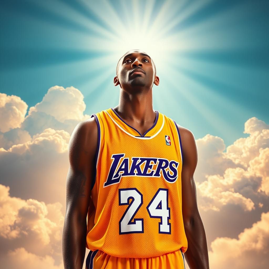Kobe Bryant in Divine Light: A Digital Tribute